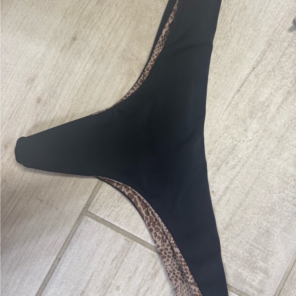 Acacia Swimwear black skimpy bottom like new